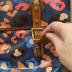 Fossil floral coated canvas pretty hobo purse